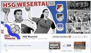 Die Facebookseite der HSG ist mittlerweile mit 269 Fans eine der größten der Region. Nun soll die 300er Marke geknackt werden. Screenshot: Redaktion